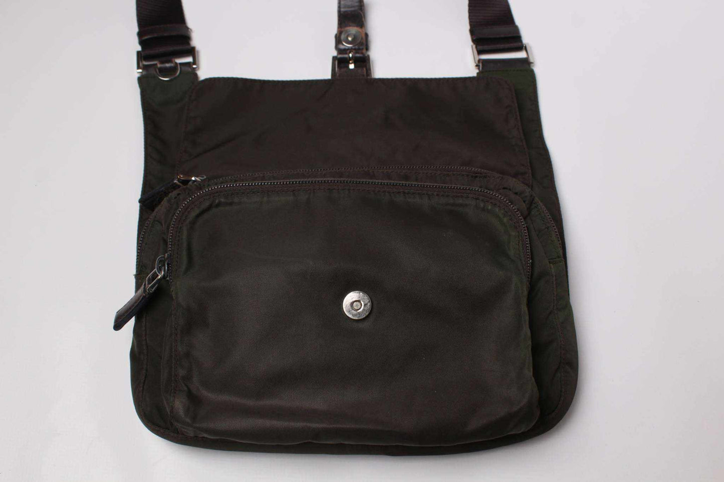 PRADA Messenger Bag One Strap Khaki | LAYZSSHOP | Prada Vintage