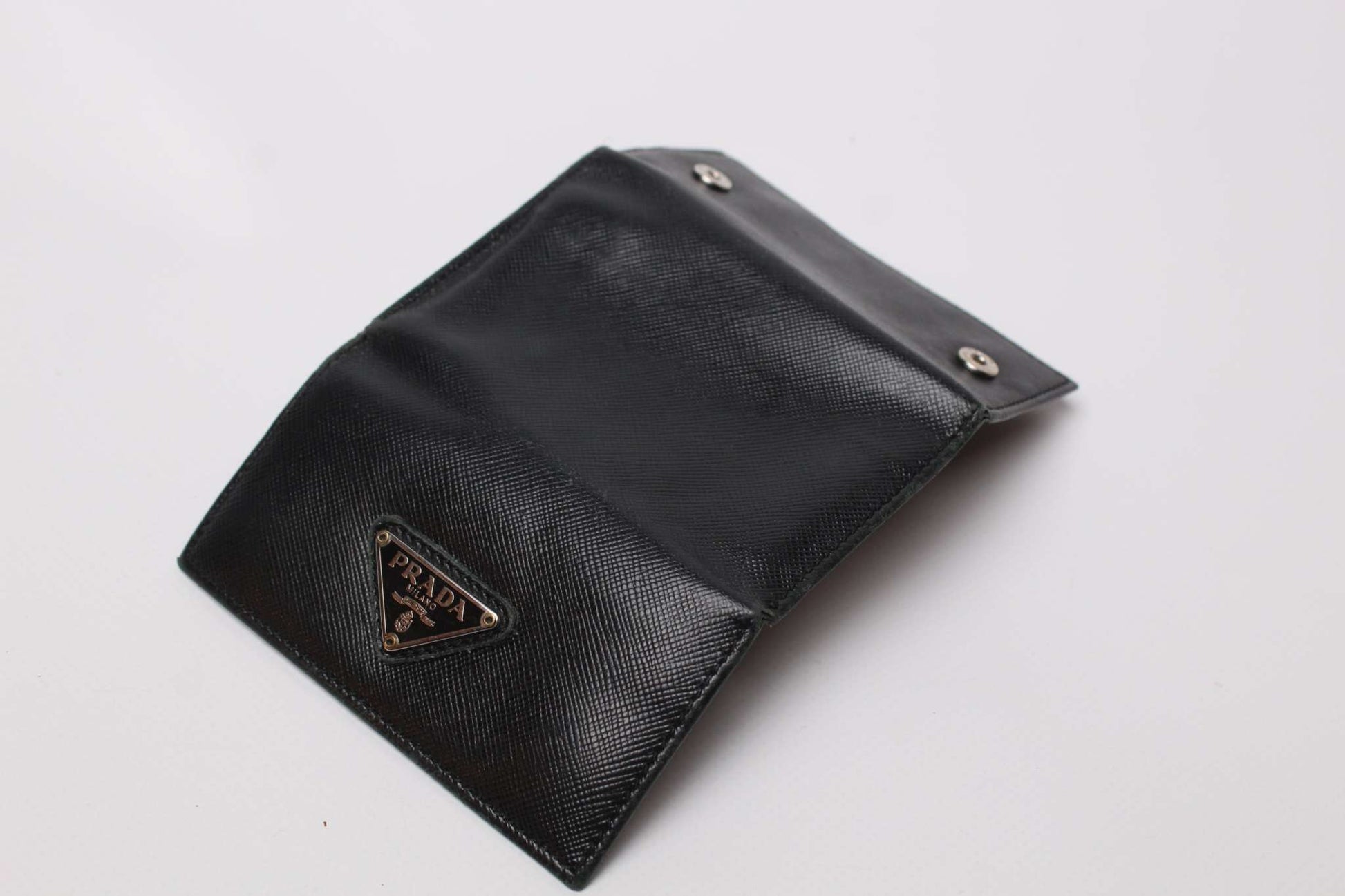 Prada Keyholder Triangle Black | LAYZSSHOP | Prada Vintage