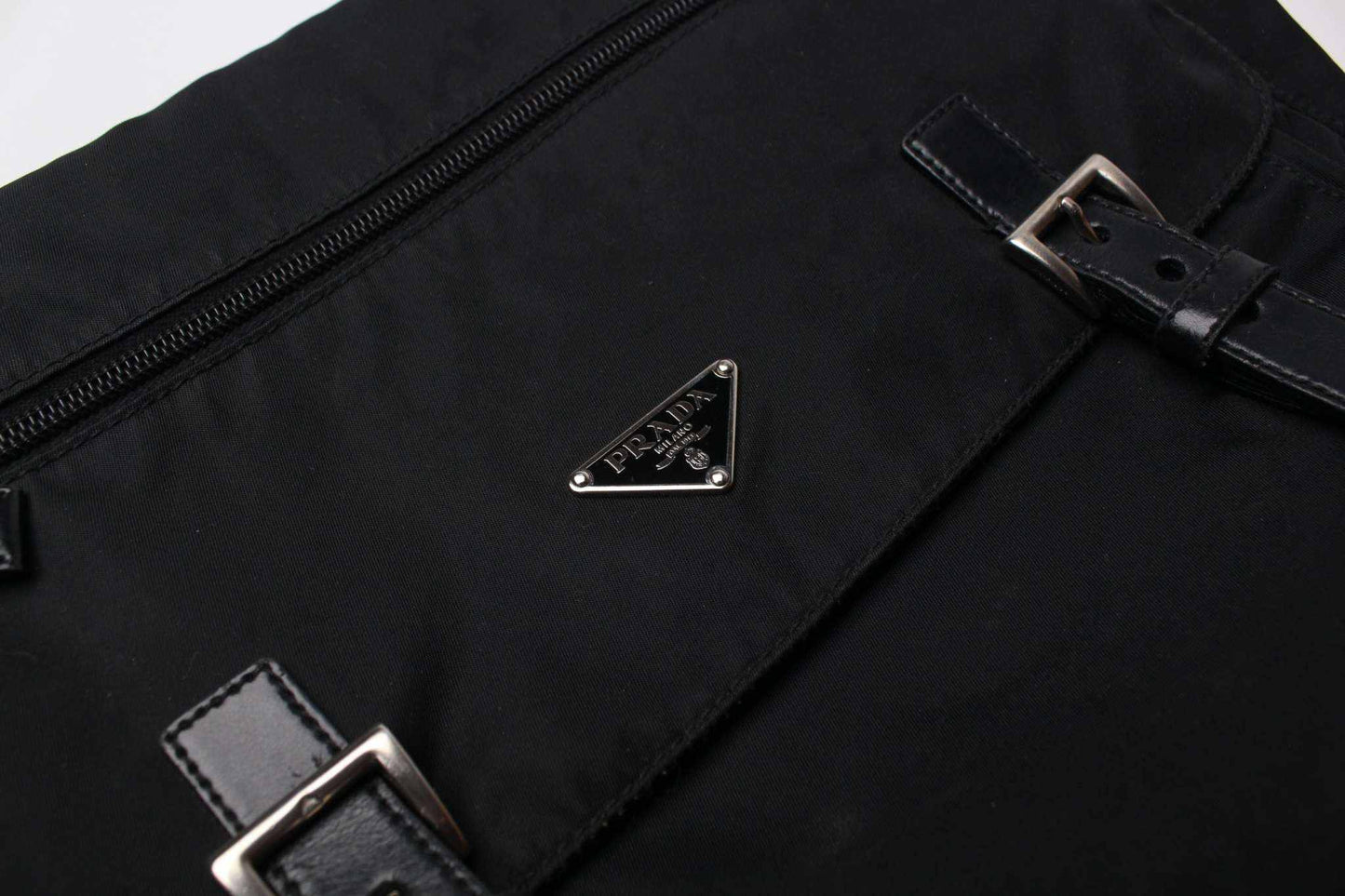 PRADA Messenger Bag Two Strap Black | LAYZSSHOP | Prada Vintage