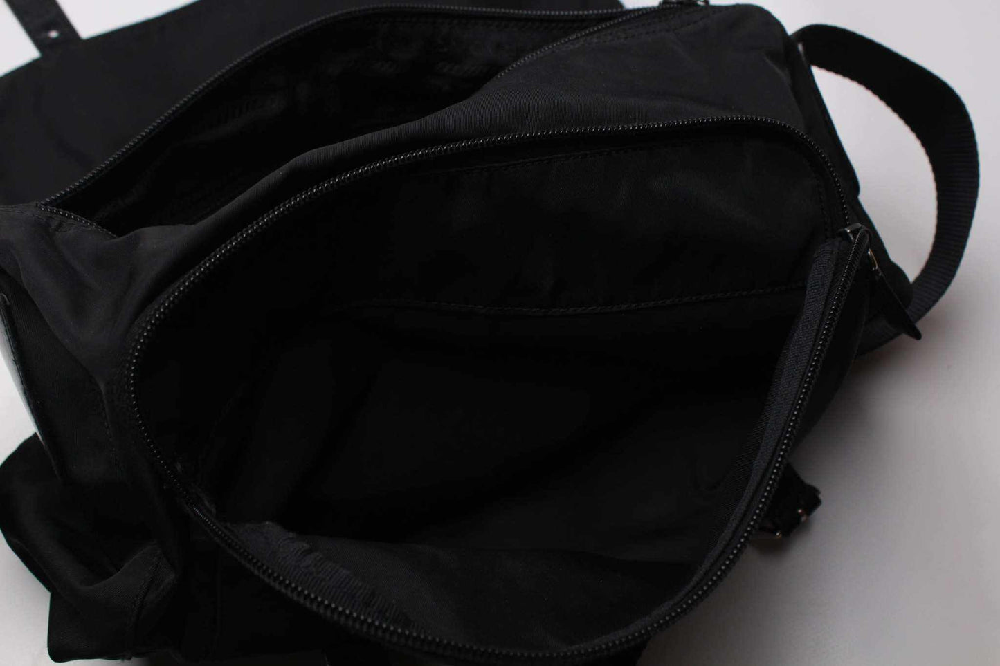 PRADA Messenger Bag Two Strap Black | LAYZSSHOP | Prada Vintage