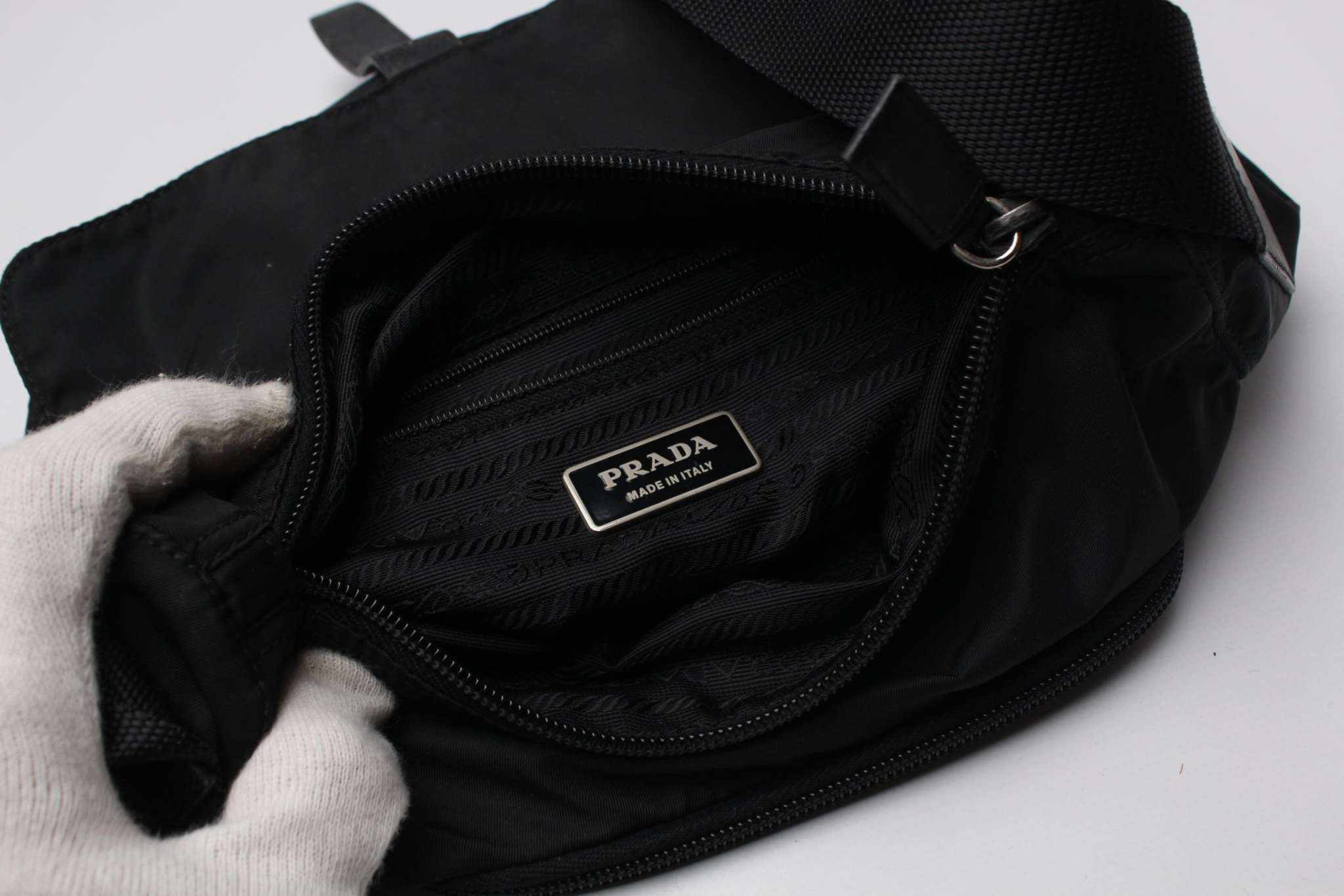 PRADA Messenger Bag One Strap Black