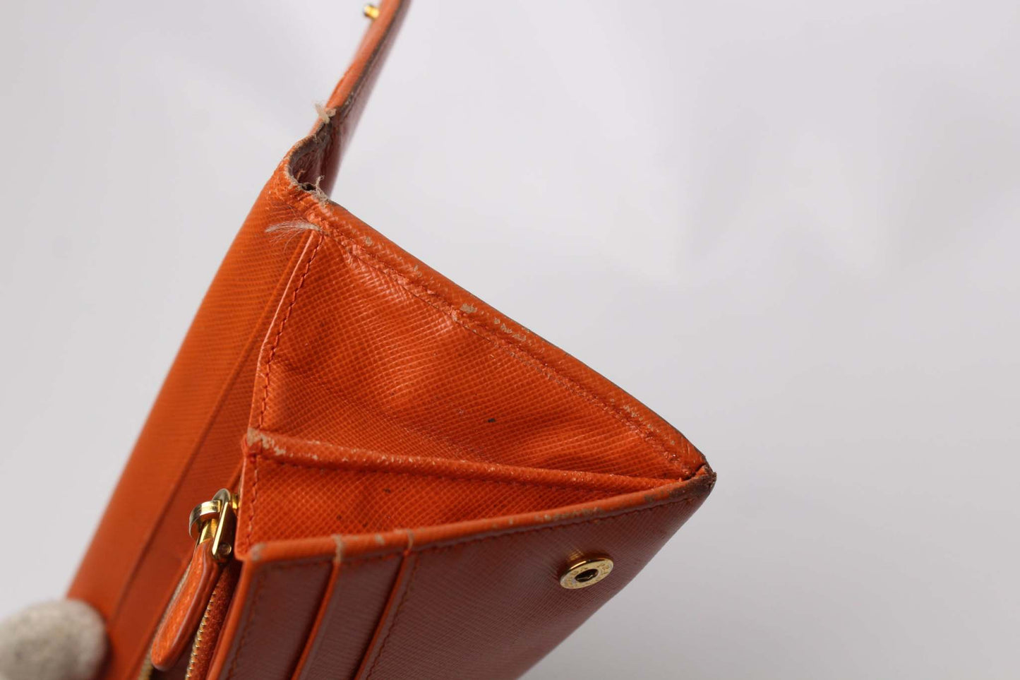 PRADA Longwallet Orange | LAYZSSHOP | Prada Vintage