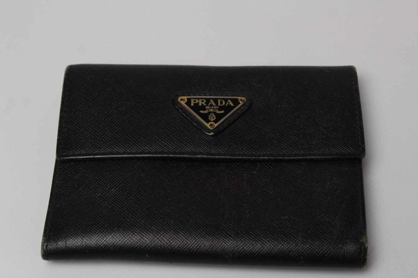 PRADA Leather Wallet Black | LAYZSSHOP | Prada 