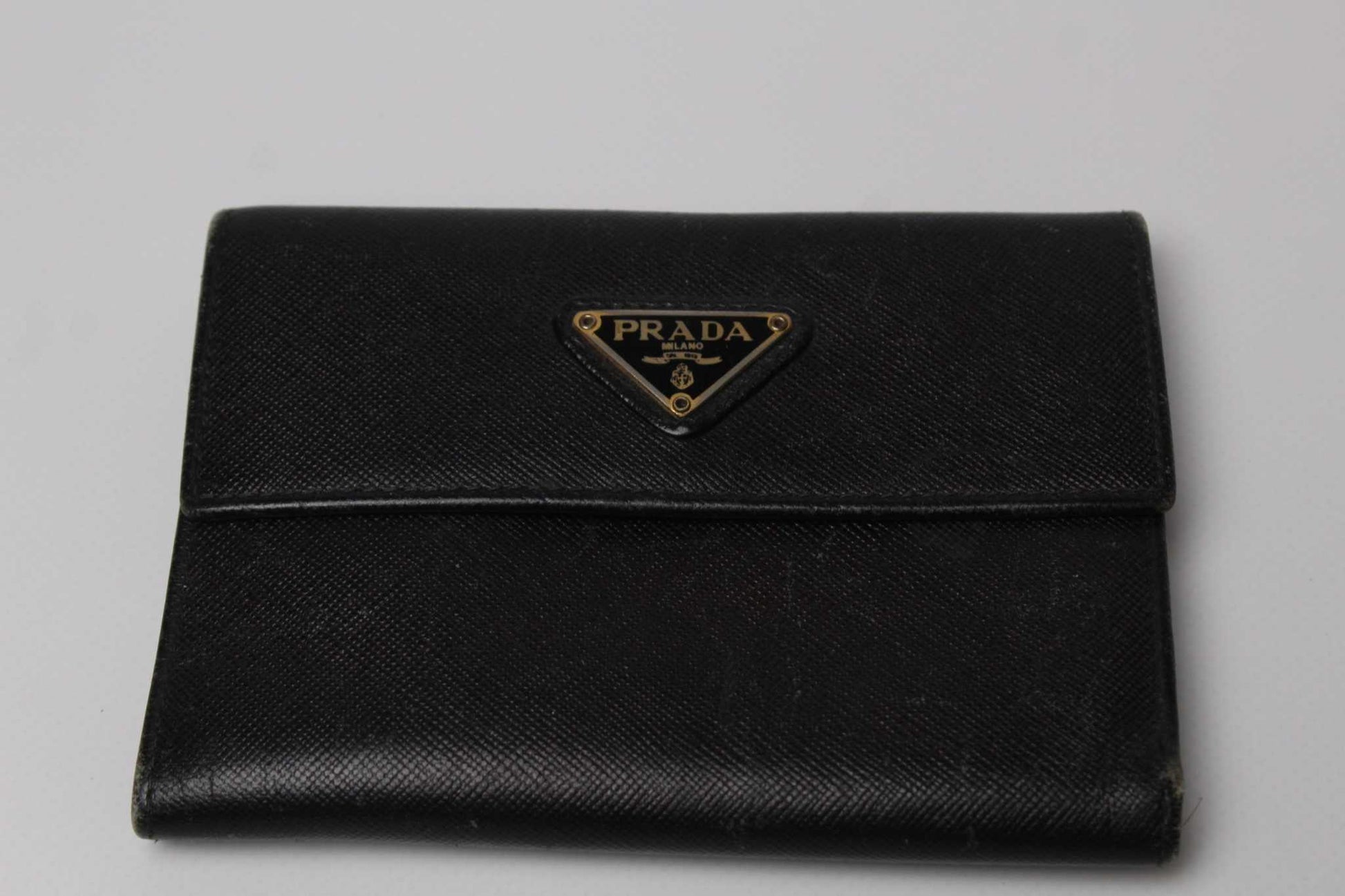 PRADA Leather Wallet Black | LAYZSSHOP | Prada 