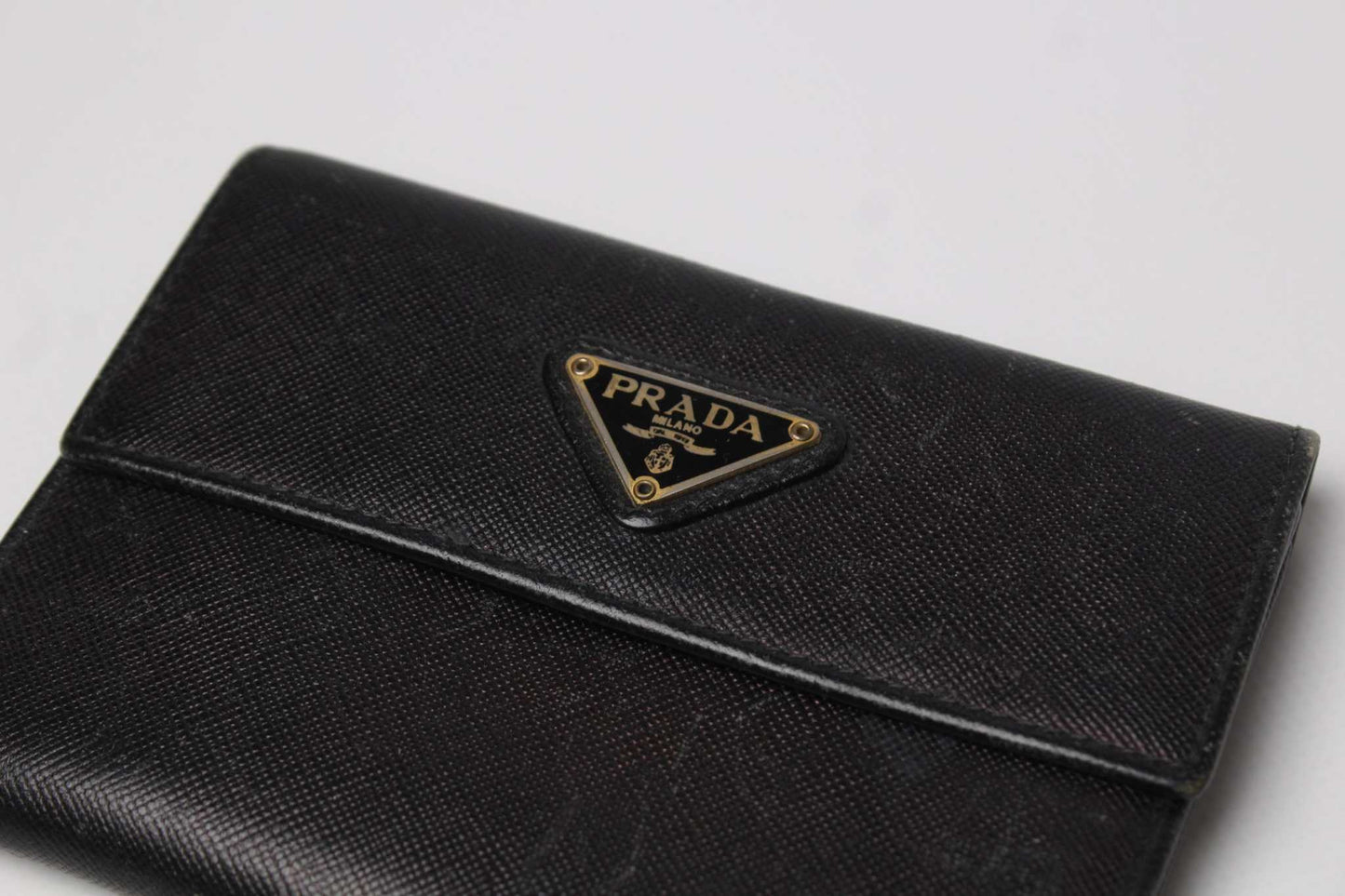 PRADA Leather Wallet Black | LAYZSSHOP | Prada 