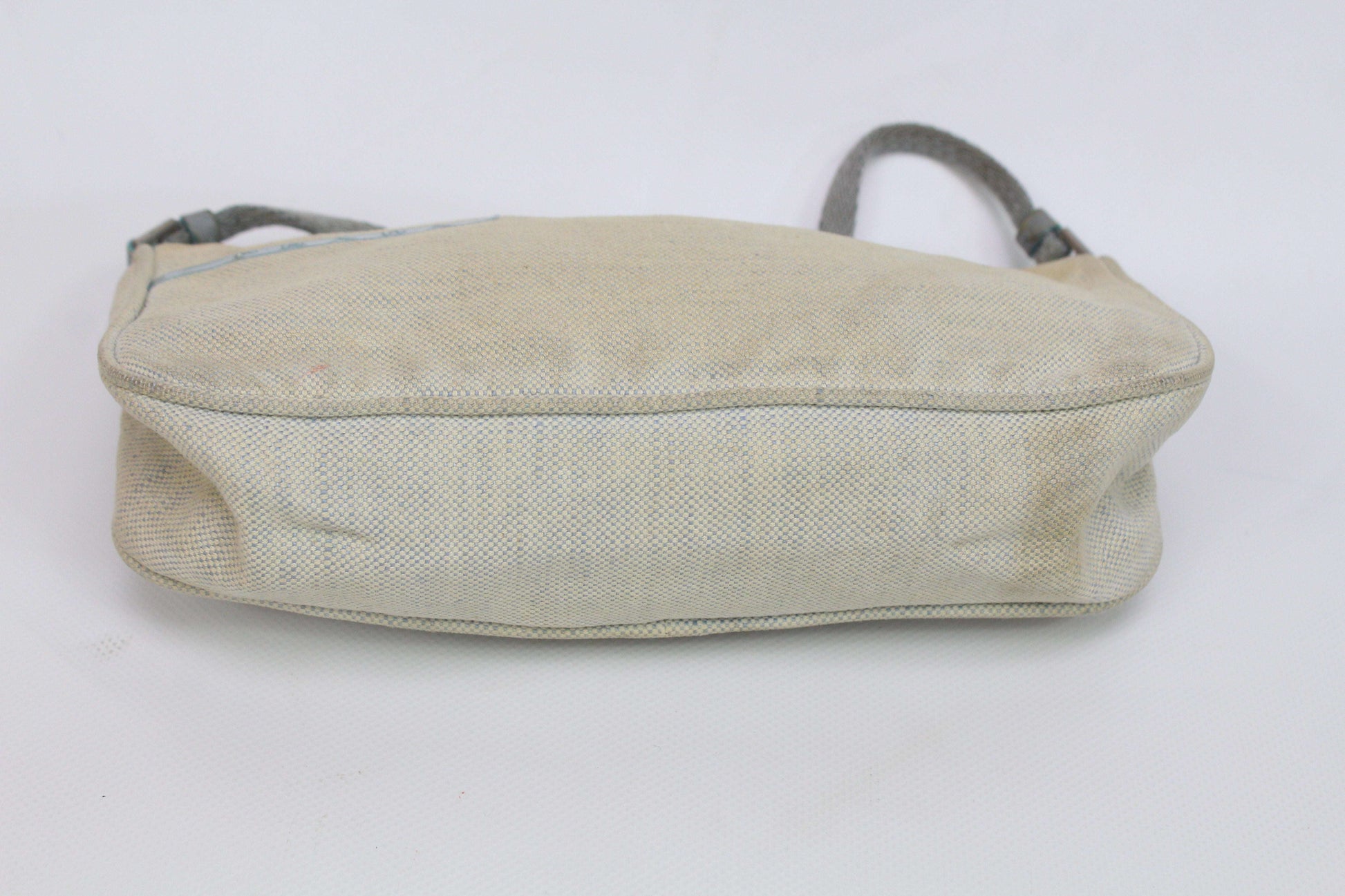 PRADA Sports Baguette Bag Cream Babyblue | LAYZSSHOP | Prada Vintage