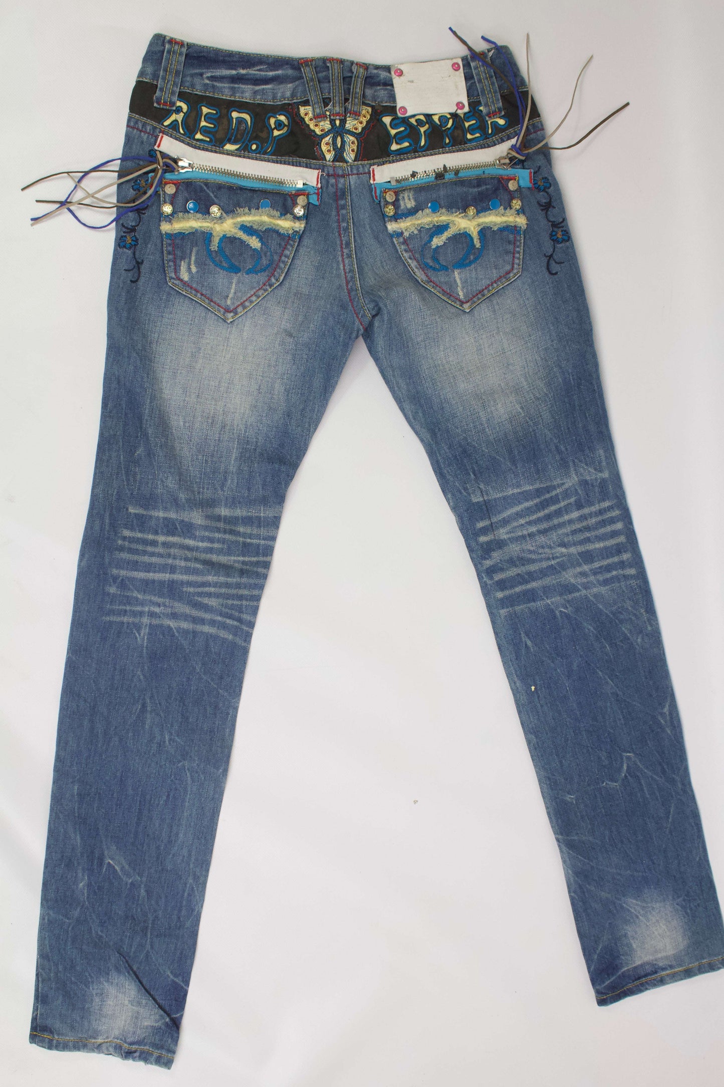 RED PEPPER Embroidery Denim | LAYZSSHOP | Red Pepper Vintage