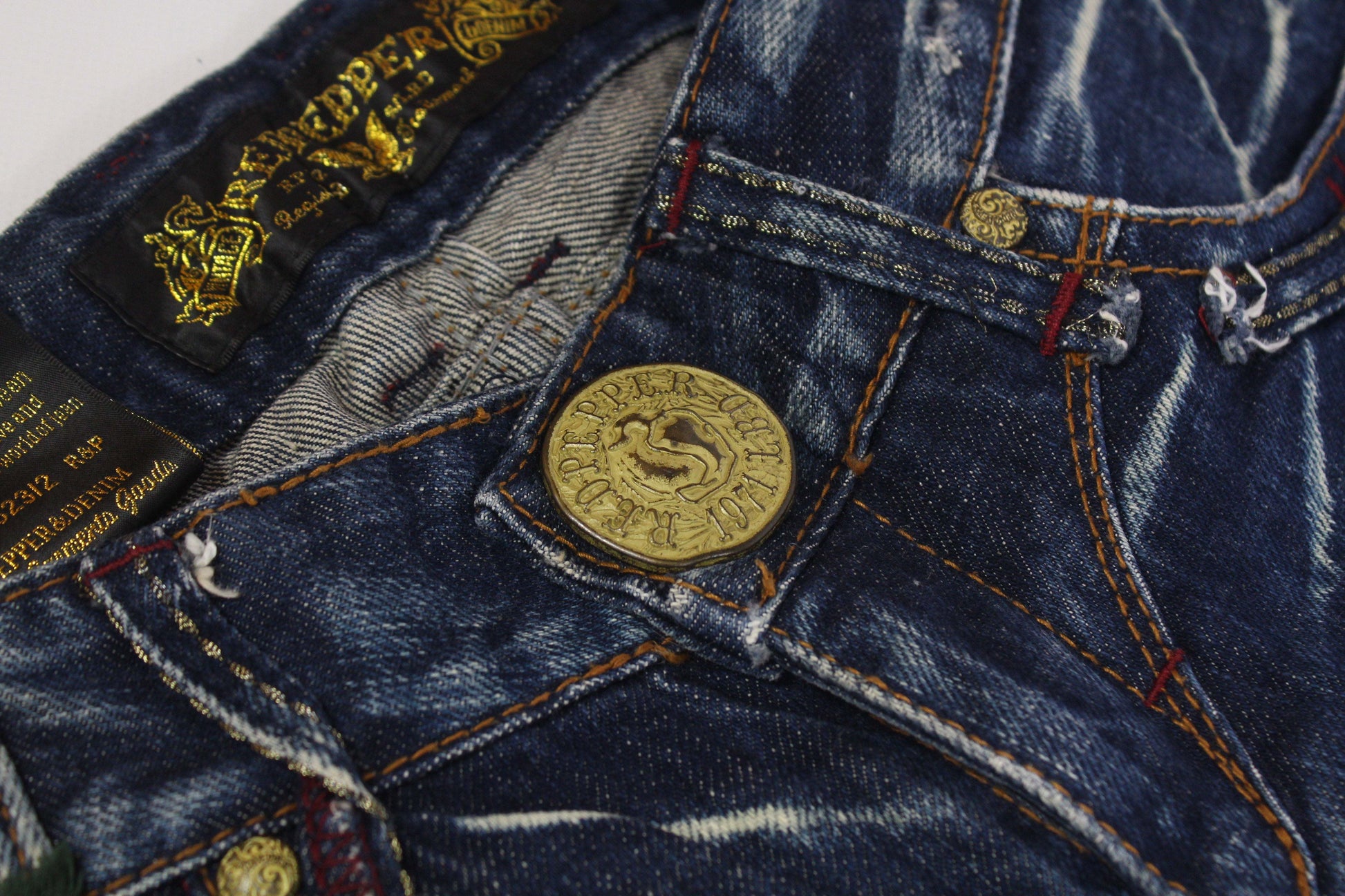 RED PEPPER Embroidery Denim | LAYZSSHOP | Red Pepper Vintage