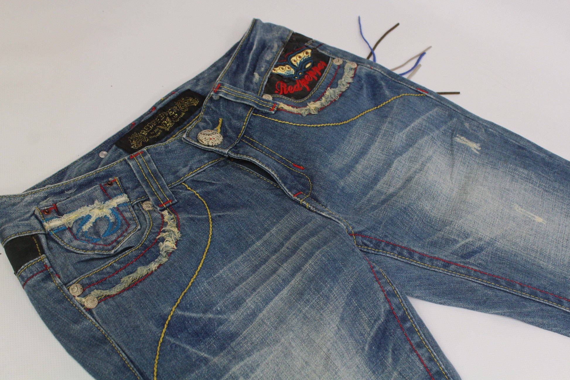 RED PEPPER Embroidery Denim | LAYZSSHOP | Red Pepper Vintage