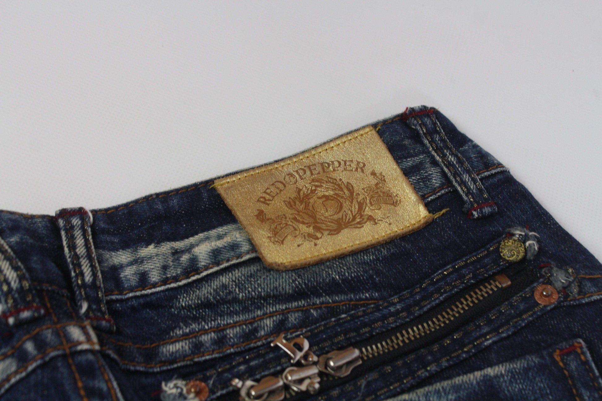 RED PEPPER Embroidery Denim | LAYZSSHOP | Red Pepper Vintage