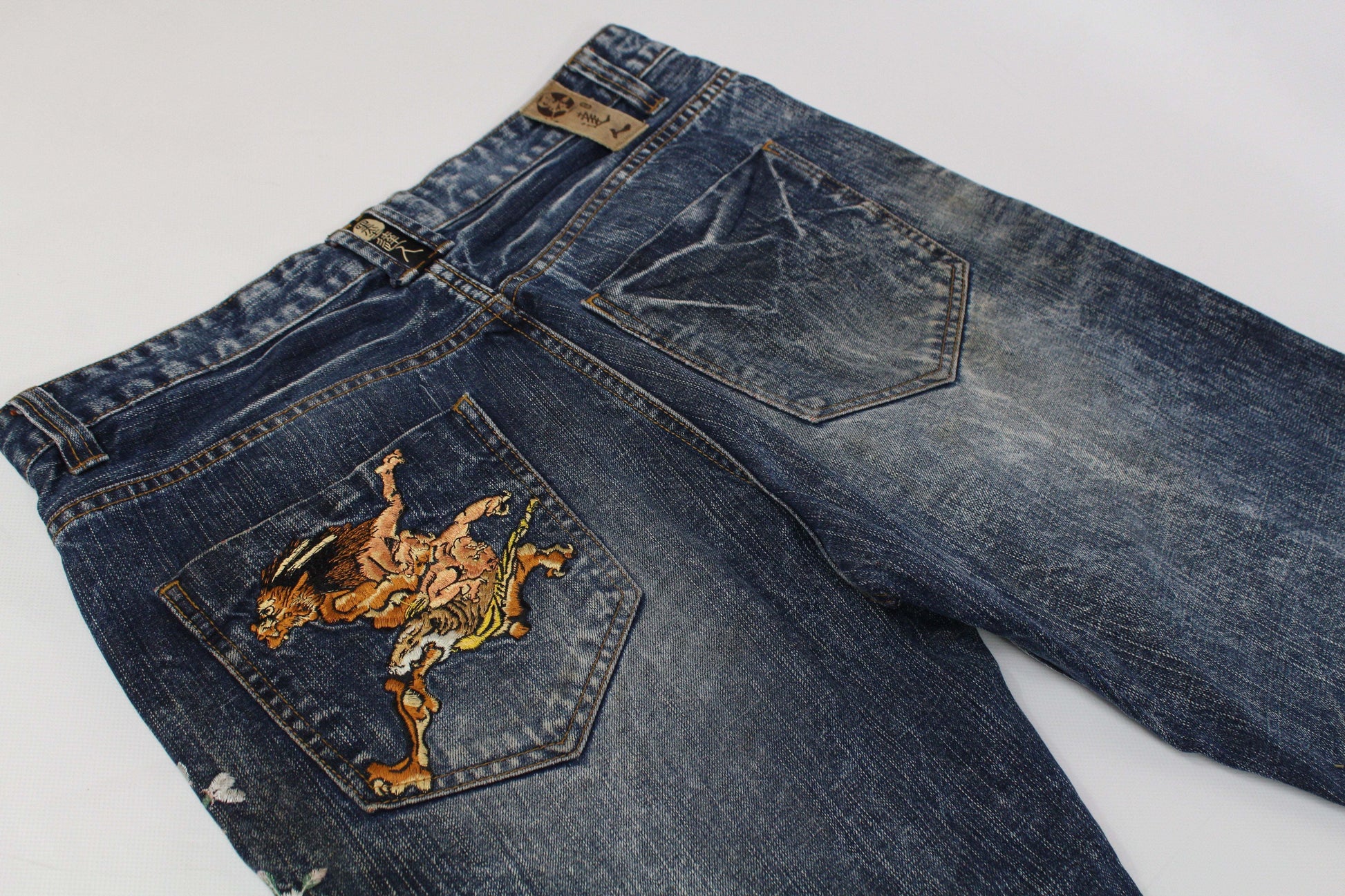 BIG TRAIN Embroidery Denim 3/4 | LAYZSSHOP | Big Train Vintage