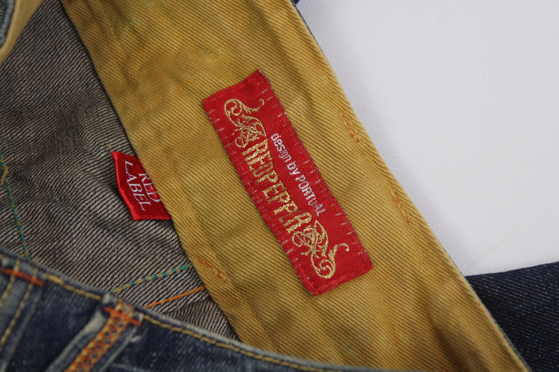 RED PEPPER Embroidery Denim | LAYZSSHOP | Red Pepper Vintage