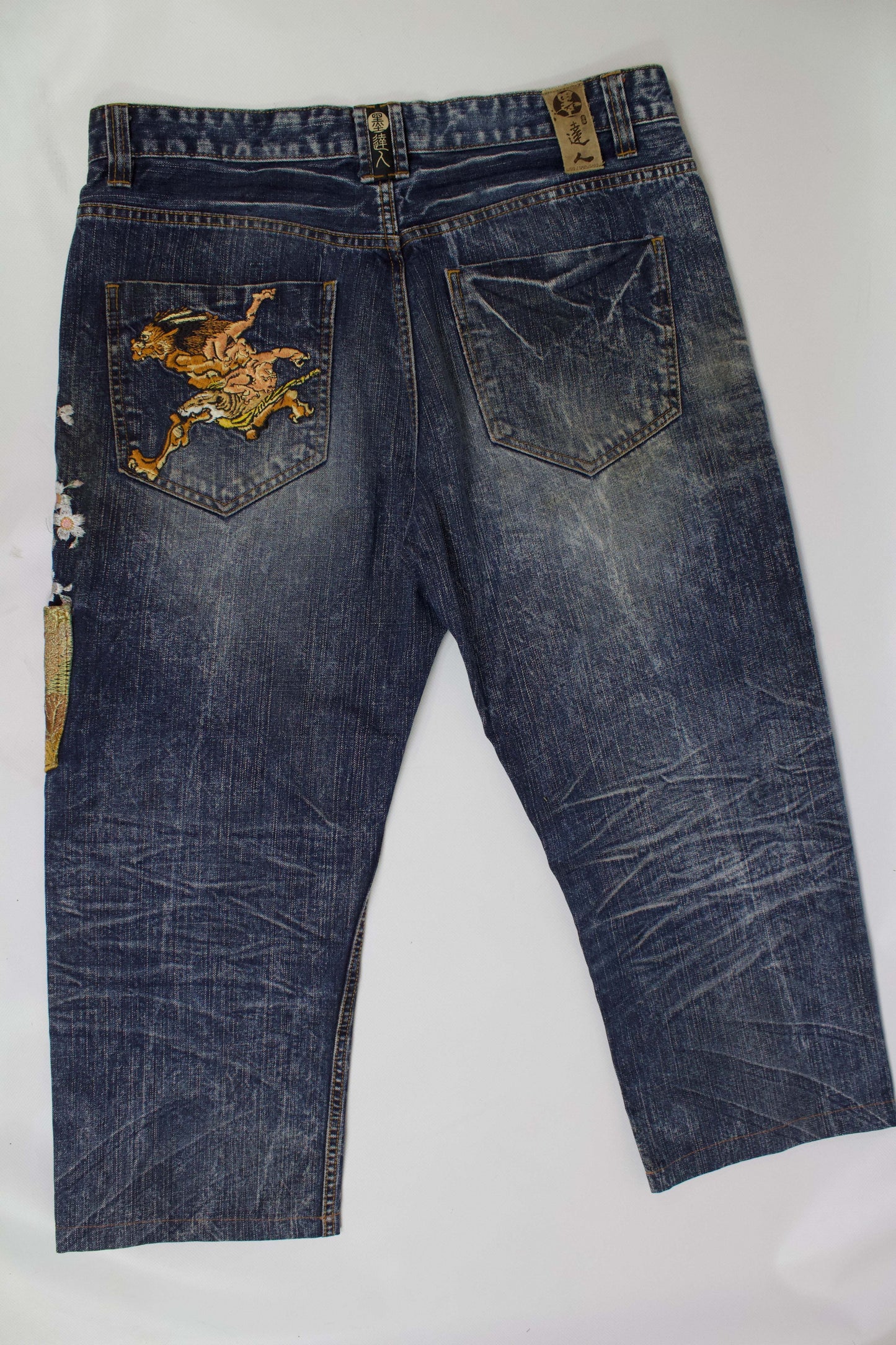 BIG TRAIN Embroidery Denim 3/4 | LAYZSSHOP | Big Train Vintage