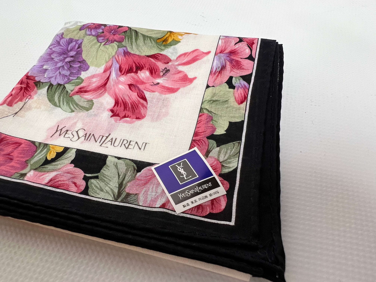 YVES SAINT LAURENT Flower Scarfs | LAYZSSHOP | Yves Saint Laurent Vintage