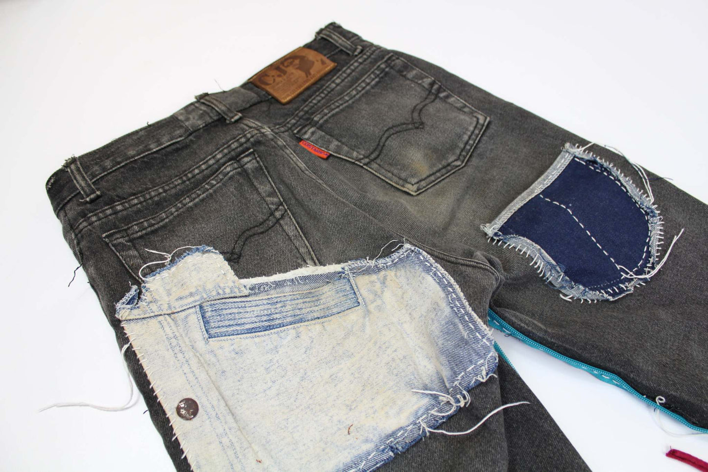 Costarica&Jeans Patchwork Denim, slim fit, size 30, high-quality details.