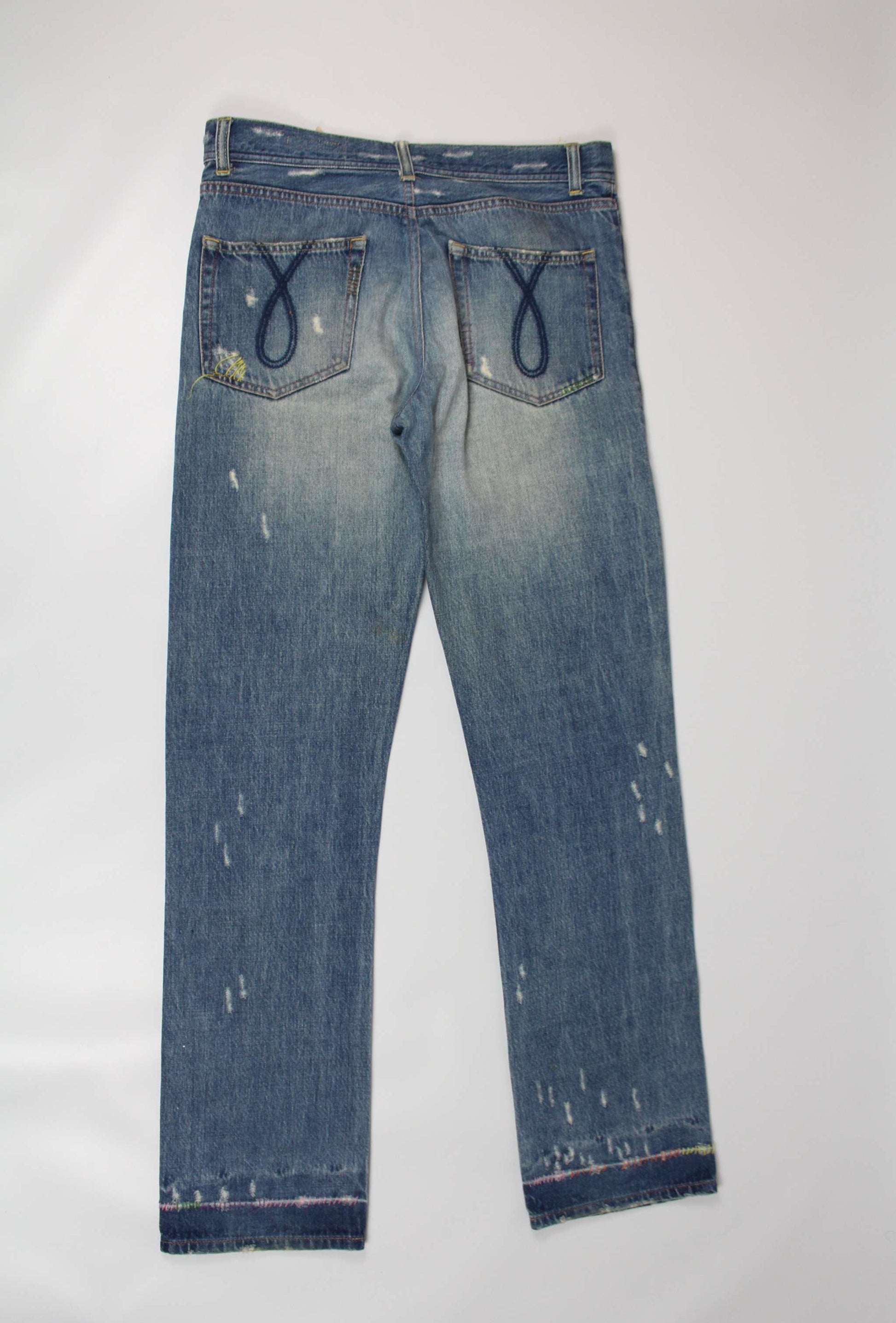 TSUMORI CHISATO Distressed Denim Jeans Coloured StitchingTSUMORI CHISATO Distressed Denim Jeans Coloured Stitching | LAYZSSHOP | TSUMORI CHISATO 