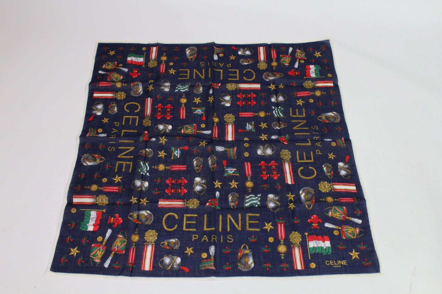 CELINE Silk Scarf Blue - Bandana