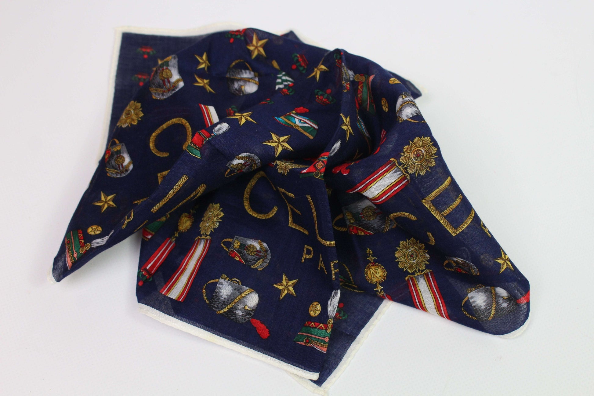 CELINE Silk Scarf Blue - Bandana