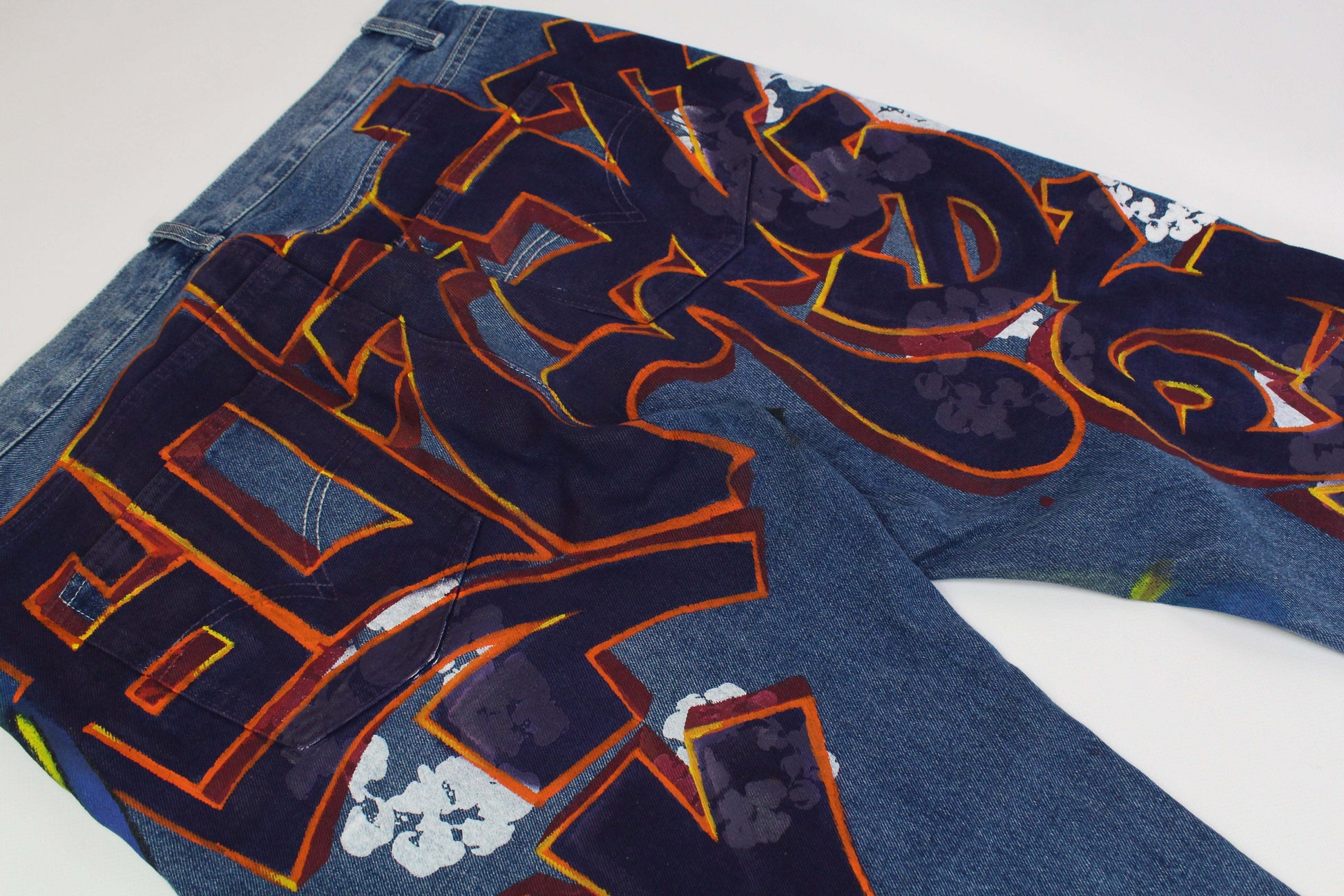 Denim Hand Painted Jeans Custom - Hose