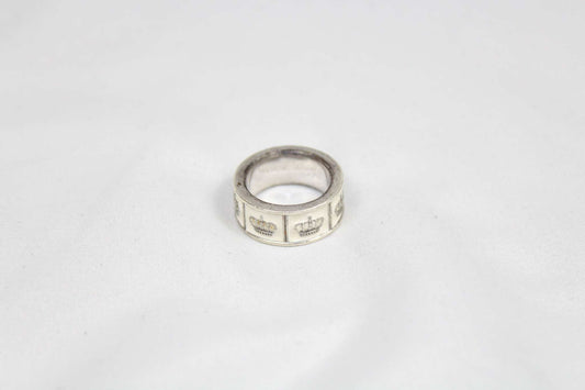 Justin Davis Silver Ring White 925 SV, size 16.9mm, good condition with light scratches.