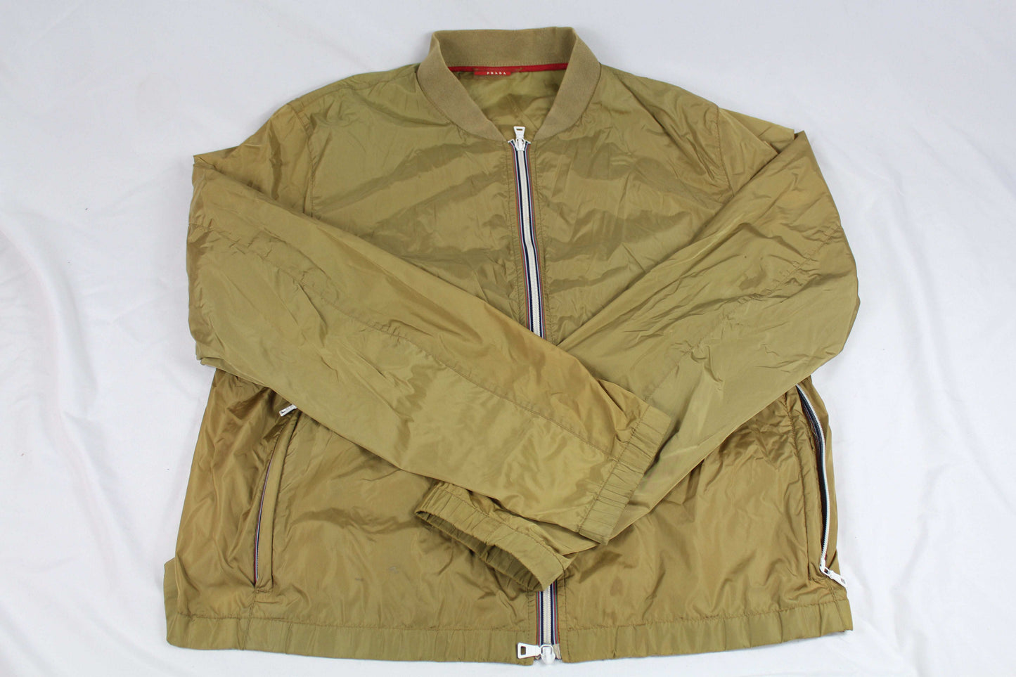 Prada Windbreaker, size S-M, 100% nylon, good condition, beige color