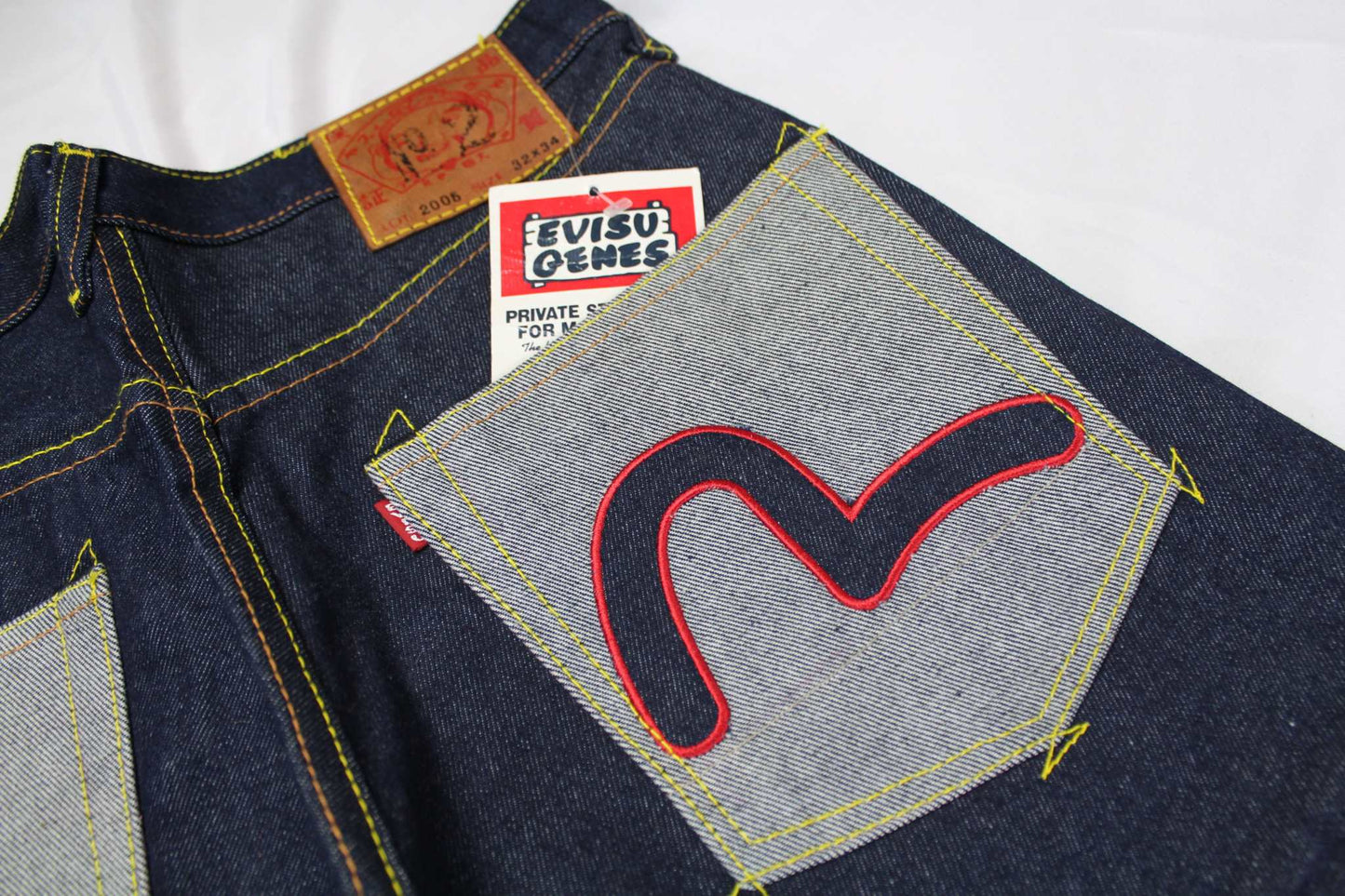 Evisu Denim Red Seagull Silver Pocket | LAYZSSHOP | Evisu 