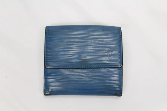 Louis Vuitton Epi Portmonee Blue wallet, 9x11cm, good condition with slight signs of use.