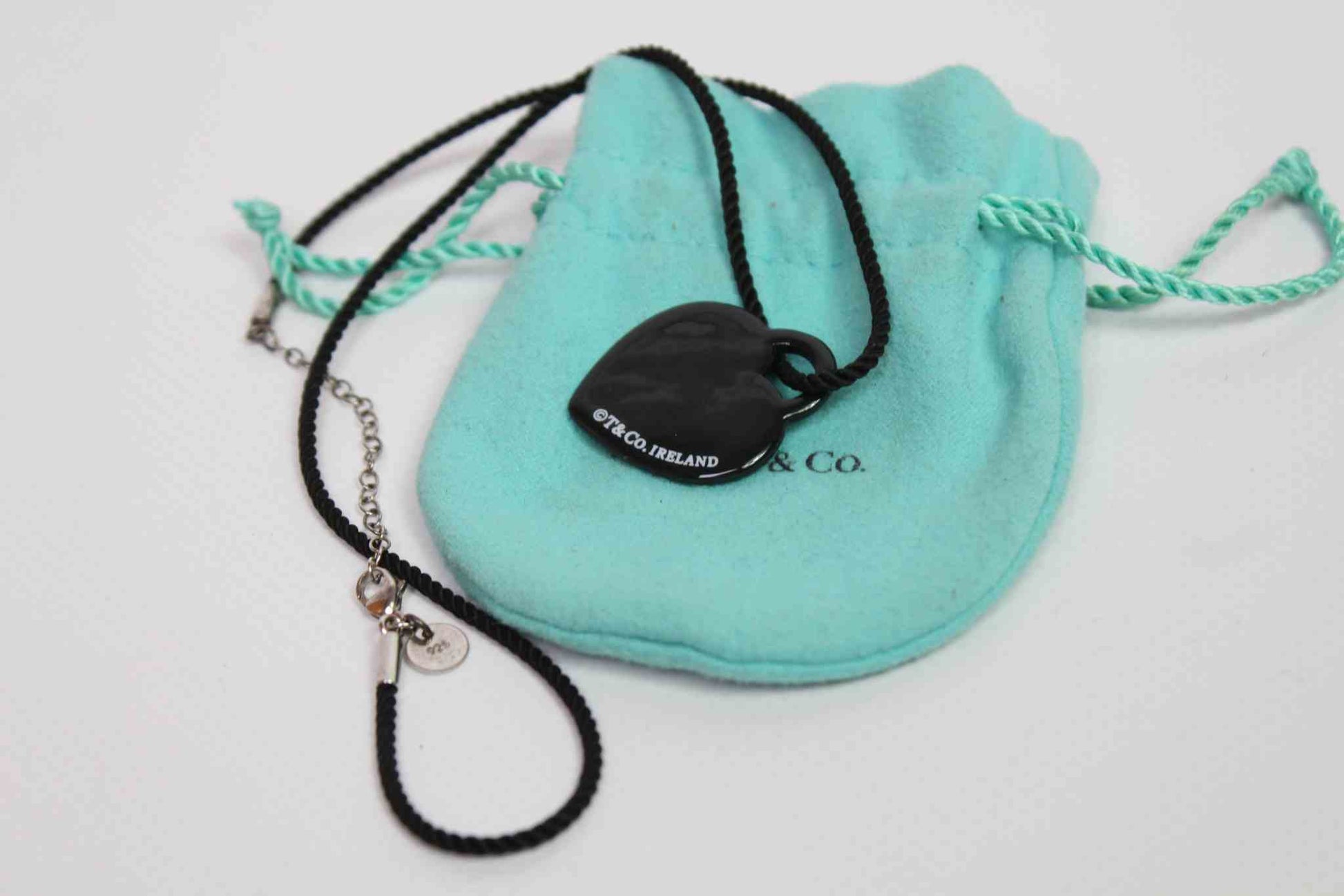 Tiffany & Co. Heart Dogtag Necklace with pouch