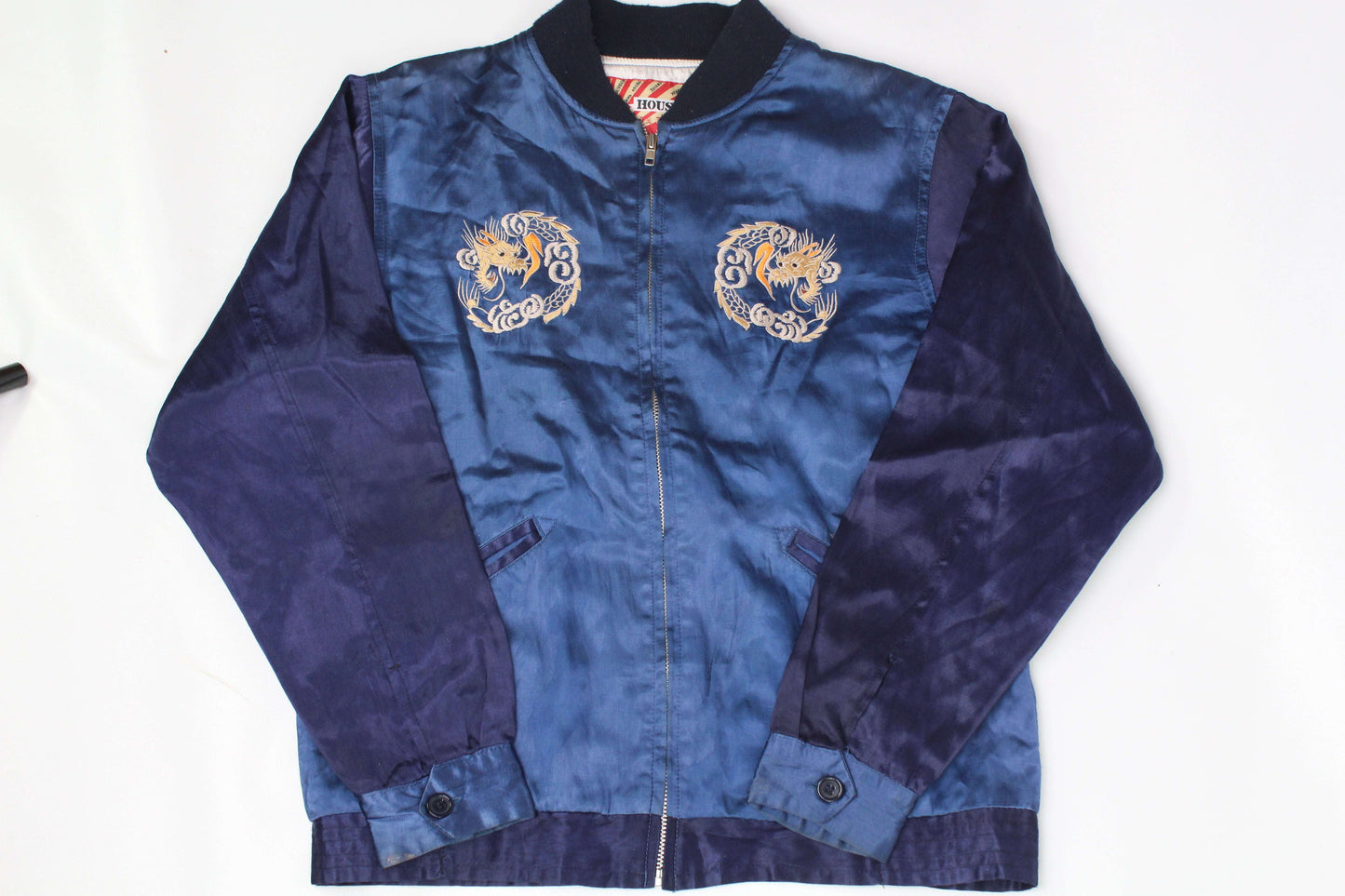 US. Paratroopers Sendai Japan jacket, blue, size M, condition 8/10, embroidered design.