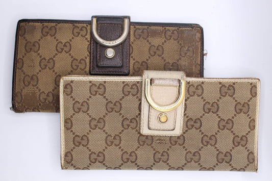 GUCCI Longwallet Monogram Brown Cream, canvas and leather, 20x10cm, condition 7-8/10.