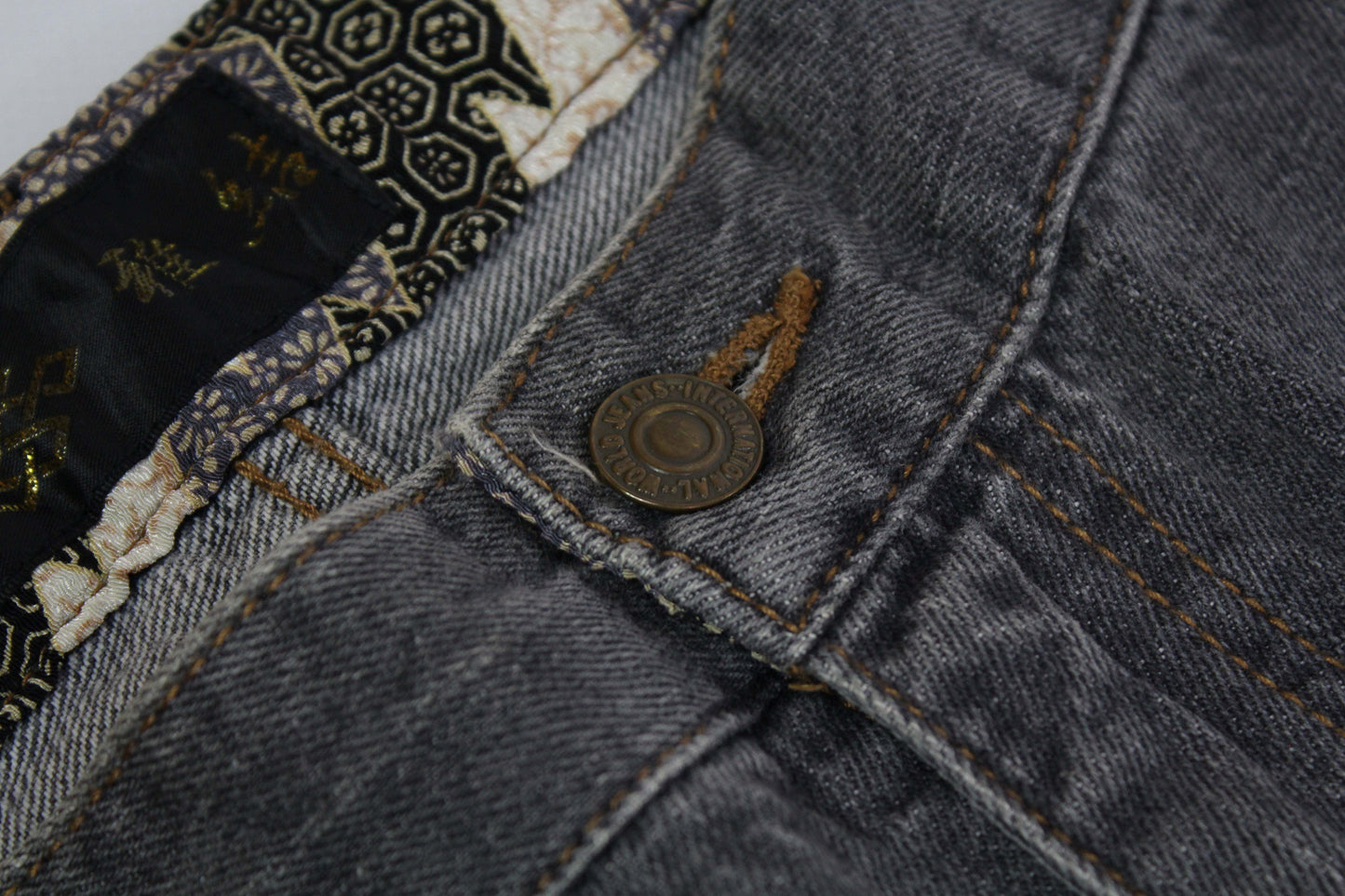 Japanese Embroidery Dragon Denim - Hose