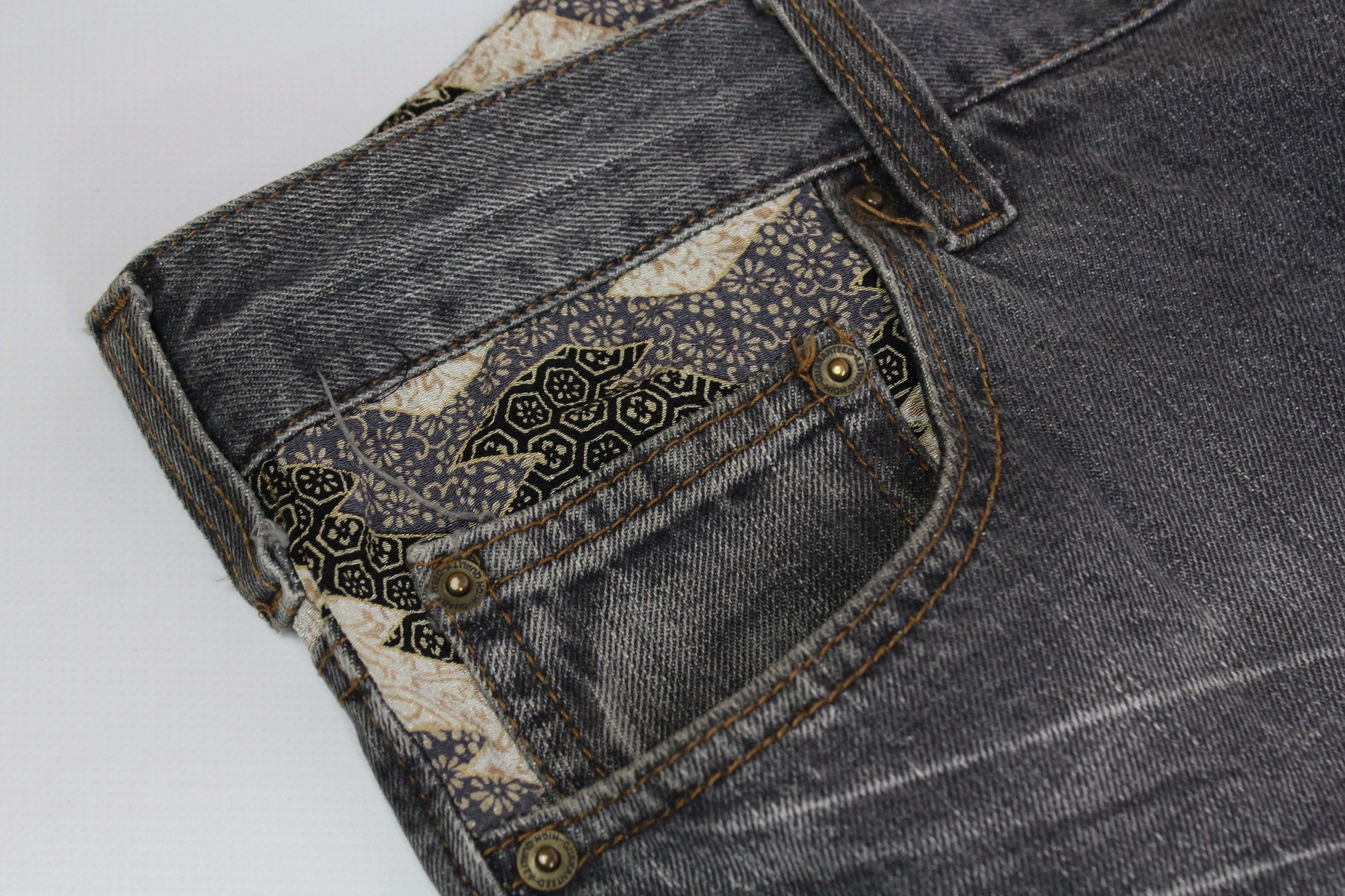 Japanese Embroidery Dragon Denim - Hose