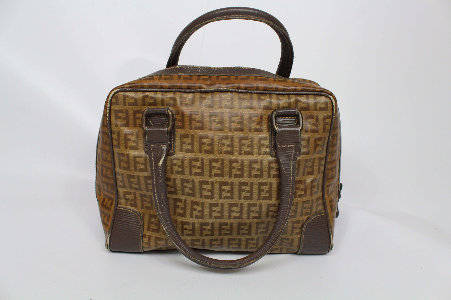 FENDI Bowlingbag Monogram in brown canvas with monogram pattern, condition 7/10.